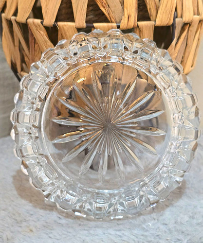 Pressed glass ashtray vintage - glass, ashtray.