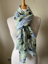 Whistles Ginkgo Leaf Scarf Shawl Wrap