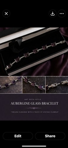 Aubergine glass crystal - glass,