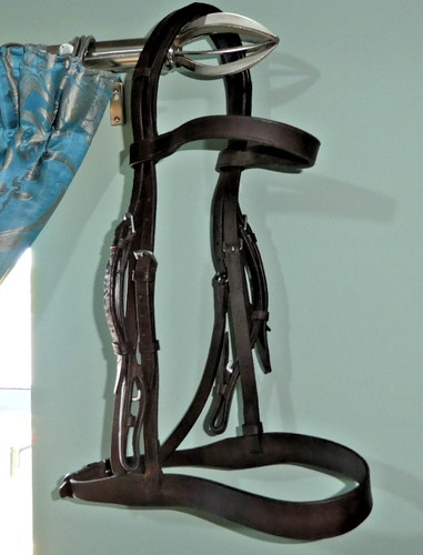 Brown leather bridle english - brown, bridle,