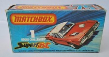 MATCHBOX LESNEY VINTAGE SUPERFAST No.1 DODGE CHALLENGER, EMPTY ORIGINAL BOX ONLY