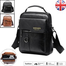 Men's Leather Cross Body Messenger Bag Shoulder Handbag Travel Work Business Bag