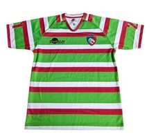 Leicester Tigers Rugby Union Shirt Green/Red Samurai #21 Small Free Post 
