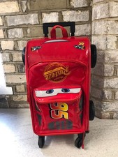 Disney Lightning McQueen Rolling Luggage Disney Pixar Cars 3 Mini Suitcase