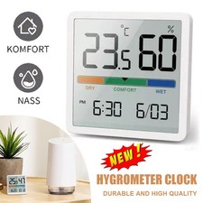 Wireless Weather Station Clock LCD Digital Indoor & Outdoor Humidity Thermometer