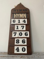 Vintage Antique Hymn Board