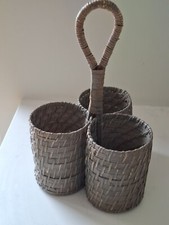 Vintage rattan bottle - vintage,