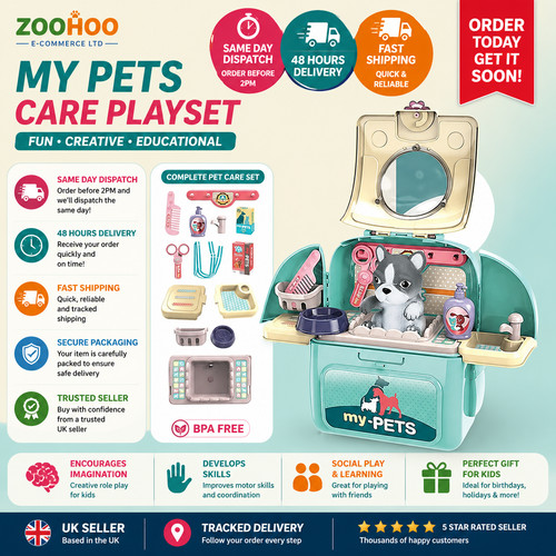 Kids pets care playset - my,