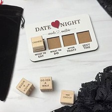 Wooden Date Night Dice  Kit