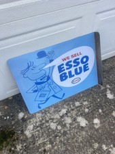 Esso blue heavy metal sign
