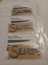 Ford Focus MK1 Rear "Silver" Badge kit JOBLOT of 3.Genuine Ford New old stock