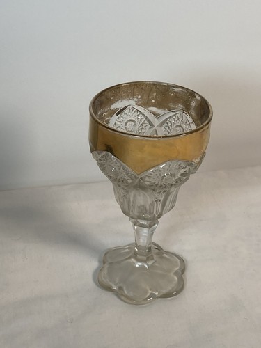 Antique moulded drinking glass - moulded,