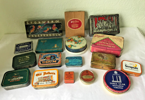 Antique vintage tins - tins, boxes