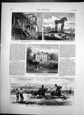 Original Old Antique Print