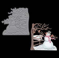 Snowman Christmas Dies Metal