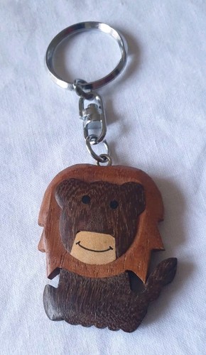 Handcarved wooden monkey - handcarved,