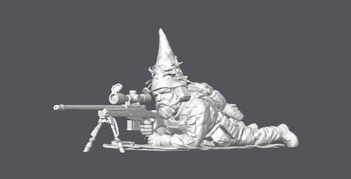 Sniper garden gnome 30cm - sniper,