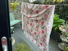 NINA CAMPBELL VINTAGE FLORAL TULIPA DESIGN COTTON FABRIC  2.98 METRES