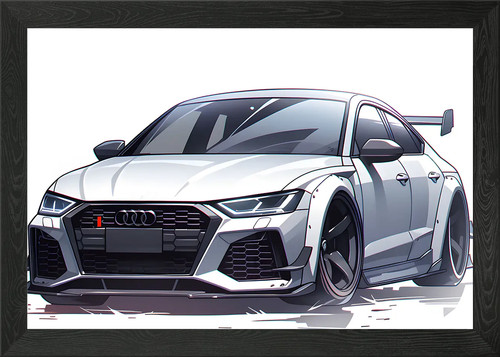 Audi rs8 sport race car - audi, framed