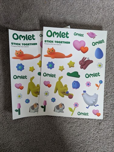 Omlet stickers set - stickers,