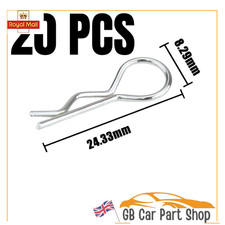 20PCS RC Body Shell Clip Pins Stainless Bent R Clips 1/10 Model Car Spare Part