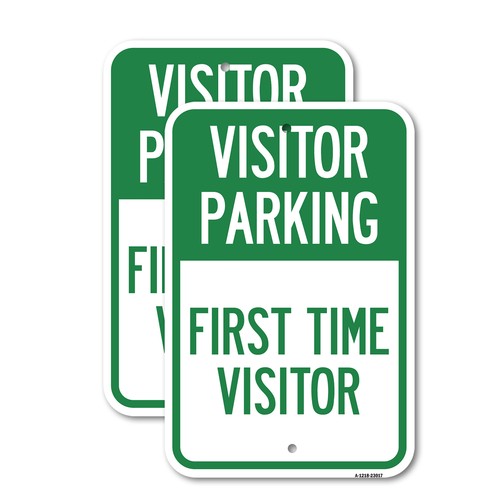 Reserved parking sign - reserved, visitor