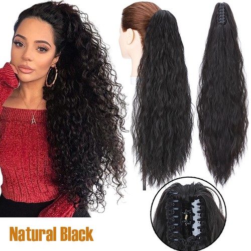 Long thick wavy claw clip - long,