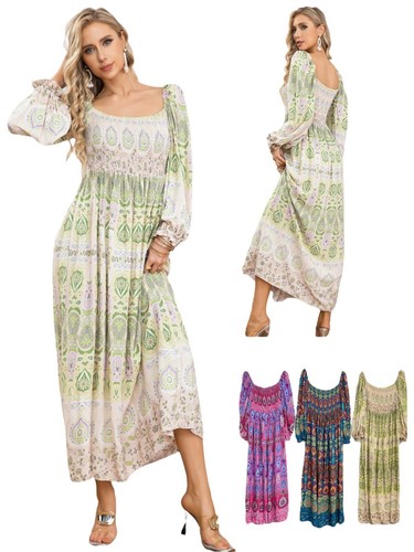 Women boho print maxi - women's,