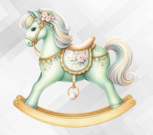Rocking horse wall - horse,