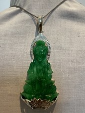 Real Silver/ Jade Buddha