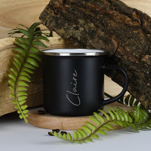 Personalised name black enamel - name,