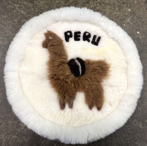 Vintage peruvian alpaca - vintage, round