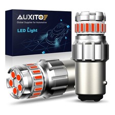AUXITO 1157 LED Flash No Red Super Bright Brake Tail Stop Light Parking Bulbs 2x