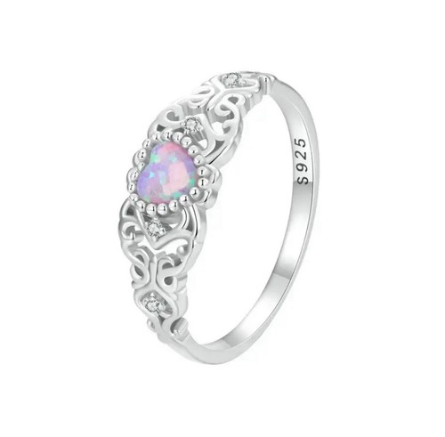 Pink opal ring vintage - ring,