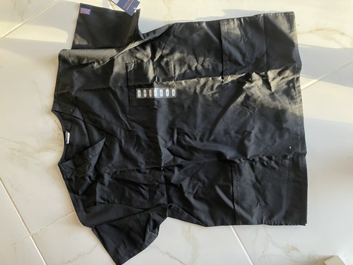 Black scrub top size large - black,
