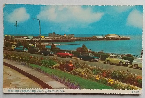 Vintage postcard the beach - postcard, of