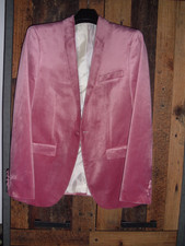 stunning mens pink velvet Topman jacket 42Reg