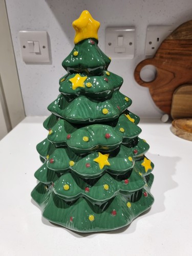 Ceramic christmas tree cookie - ceramic,