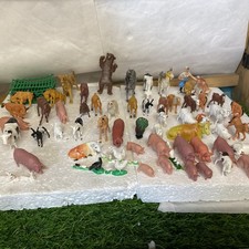 Britains & Assorted Farm Animals Zoo Railings (x 14) Joblot 50+ figures. 