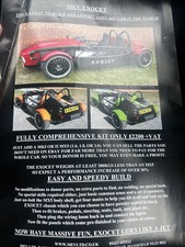 MEV EXOCET Sports Kit Car Sales Info Brochure Sheets X 2 Frameable