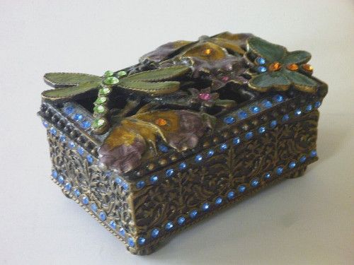 Jewel trinket box butterfly - -,