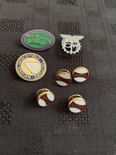 7 Vintage Unison and Other Trade Union Enamel Pin Badge Excellent Condition