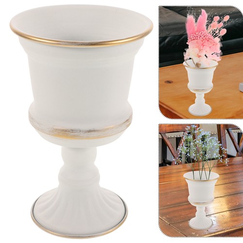 Metal flower pot tall - pot,