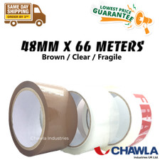 Packing Tape Buff / Brown / Clear / Fragile / Sellotape Packing 48mm x 66m Meter
