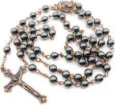 Catholic rosary beads with our - beads,