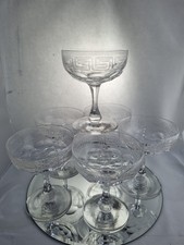 Antique Glass Set Of 6 Greek