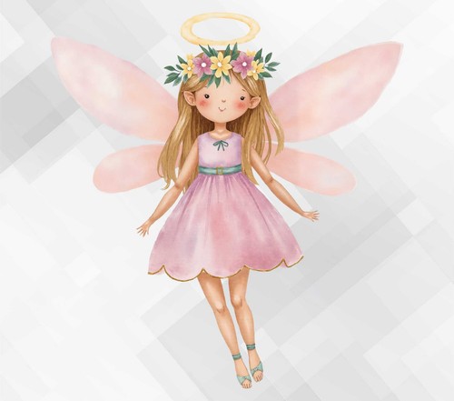 Watercolour fairy wall - fairy,