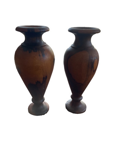 Pair vintage hand turned - vintage,