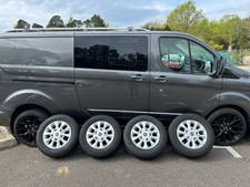 SET OF 4 OUTSTANDING CONDITION 16' TRANSIT CUSTOM ALLOYS & BRANDED TYRES 