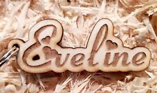 Personalised Handmade key ring fob tag keychain gift Wooden Laser Engraved 